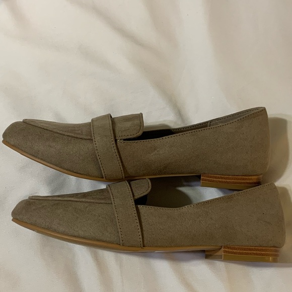 Torrid Taupe Faux Suede Loafers - Picture 2 of 4